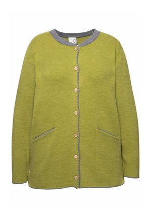 Ulla Popken TRADITIONAL BUTTON FRONT LONG SLEEVE  - Neuletakki - algae green