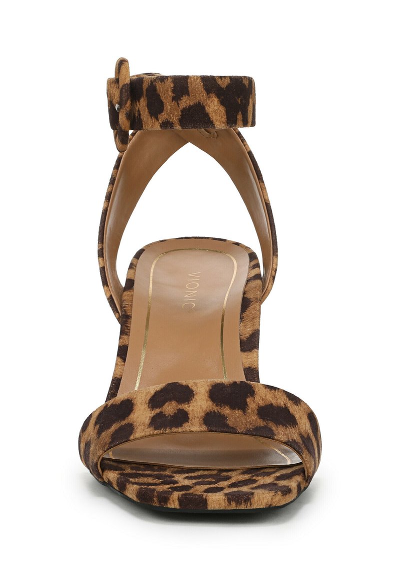 animal print vionic sandals leopard print