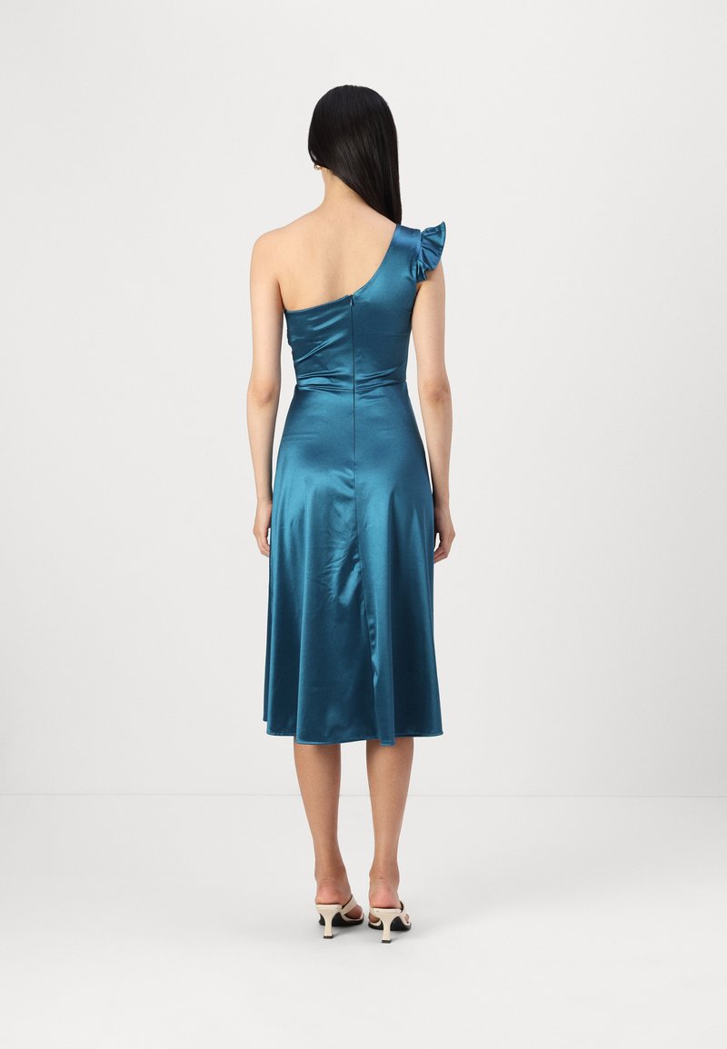 WAL G. MELODY ONE SHOULDER MIDI - Cocktail dress / Party dress - dark teal  blue/teal - Zalando.ie