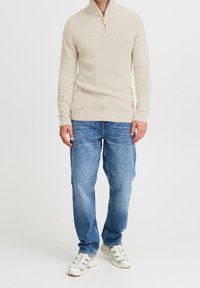 Solid Strickpullover - beige