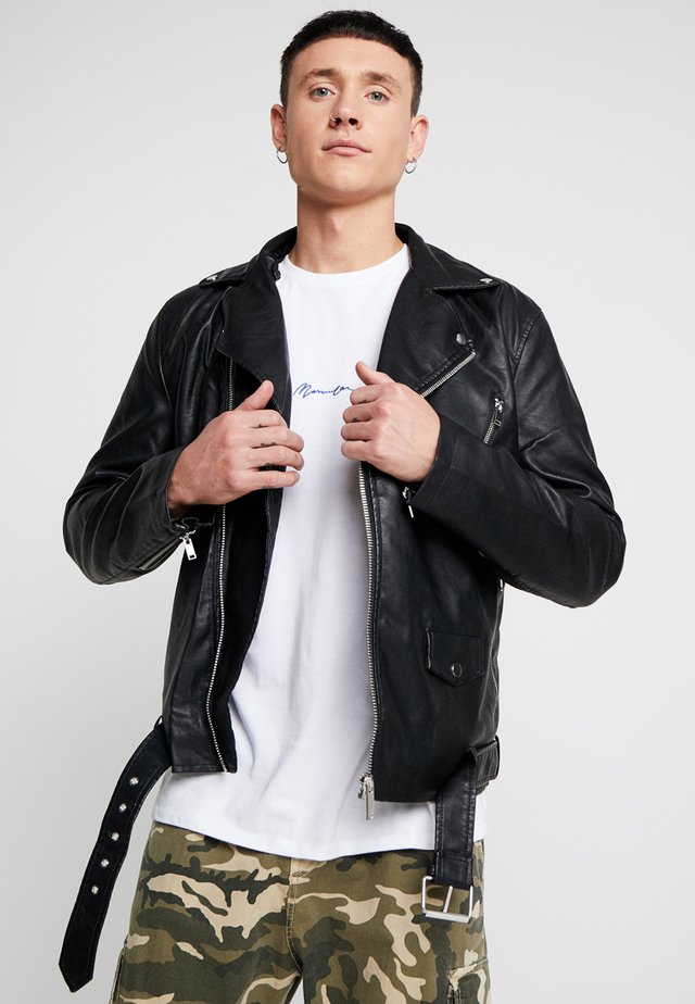 Kunstlederjacke - black
