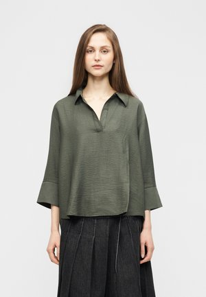 JDYPEPPER V NECK COLLAR - Μπλούζα - thyme