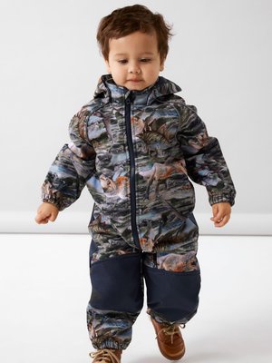 Tuta Da Neve Neonato Con Cappuccio - Pagliaccetto Invernale Con Stivaletti E Guanti, 3-24 Mesi - Foto 5