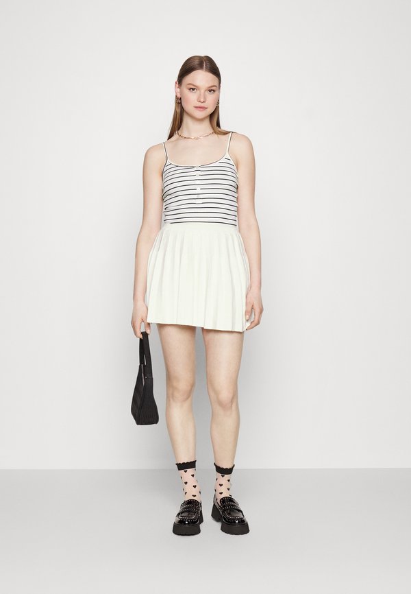 ONLNESSA  BUTTON STRIPE  - Top - night sky cloud dancer4