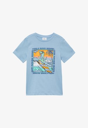 s.Oliver, MIT FRONTPRINT - T-shirt imprimé - himmelblau