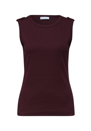 Street One Studio, TOP MIT RUNDHALS UND KNOPFDETAIL - Débardeur - very berry