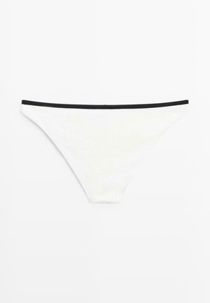Massimo Dutti, CONTRAST BIKINI BOTTOMS - Bas de bikini - white
