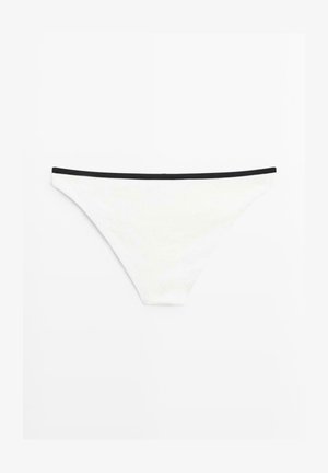 Massimo Dutti, CONTRAST BIKINI BOTTOMS - Bas de bikini - white