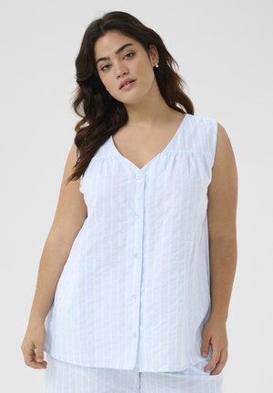 Top - blue white stripe