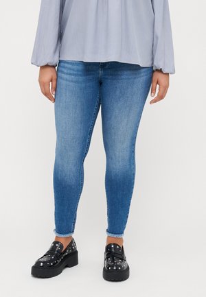 CARWILLY MID WAIST - Jeans Skinny - special bright blue denim