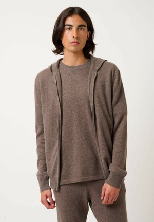 Strickjacke - mottled taupe