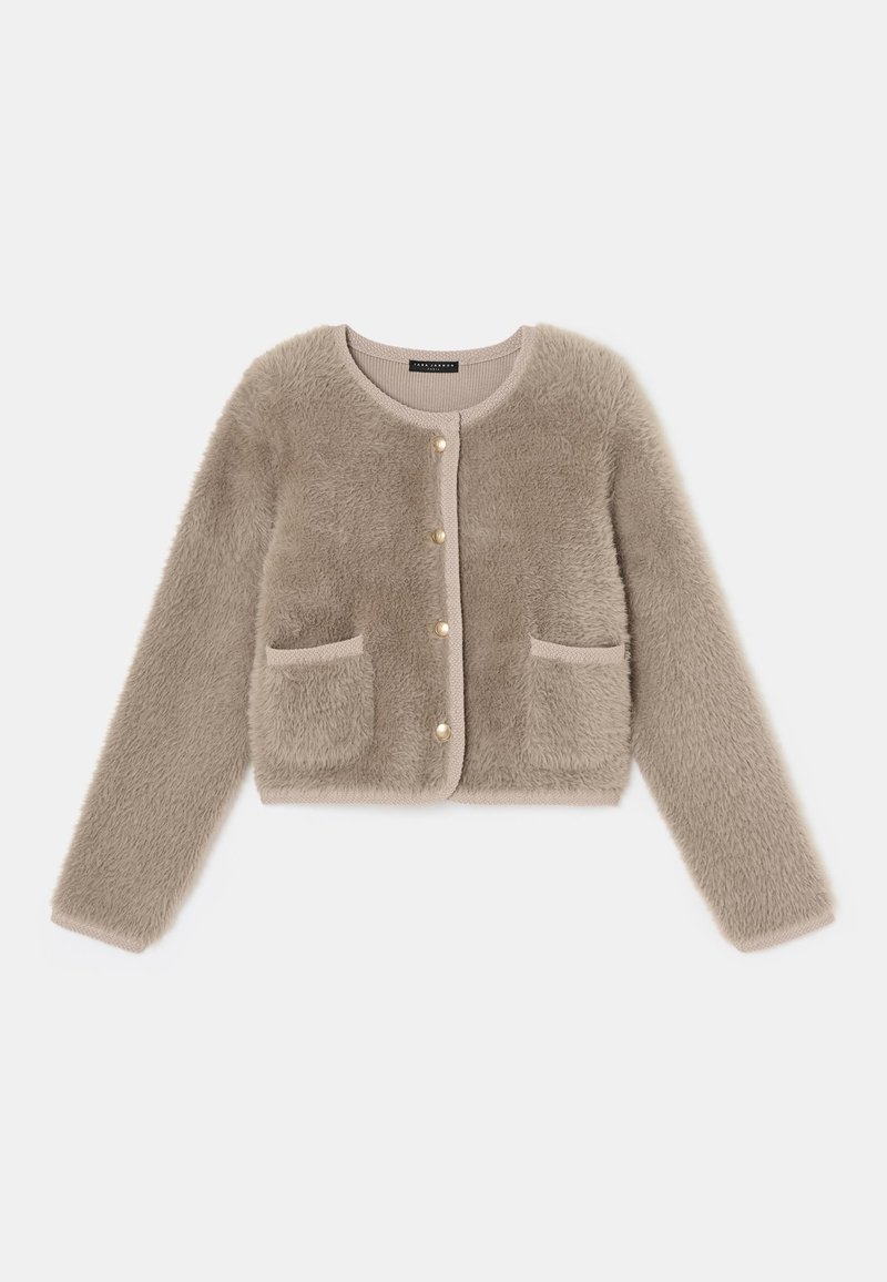 Tara Jarmon Imitatieleren jas beige Tara Jarmon Imitatieleren jas beige