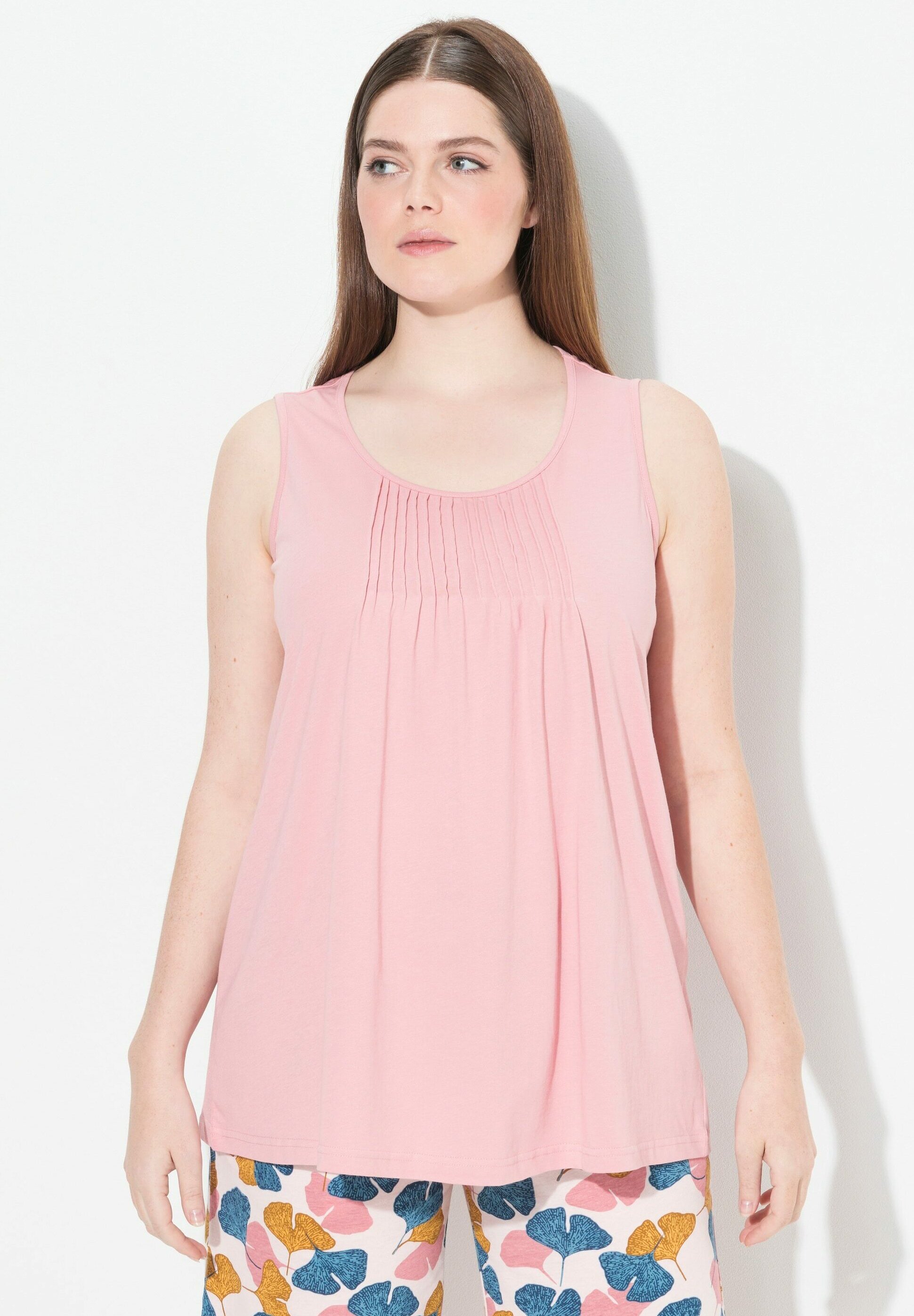 Ulla Popken Haut de pyjama delicate pink/rose