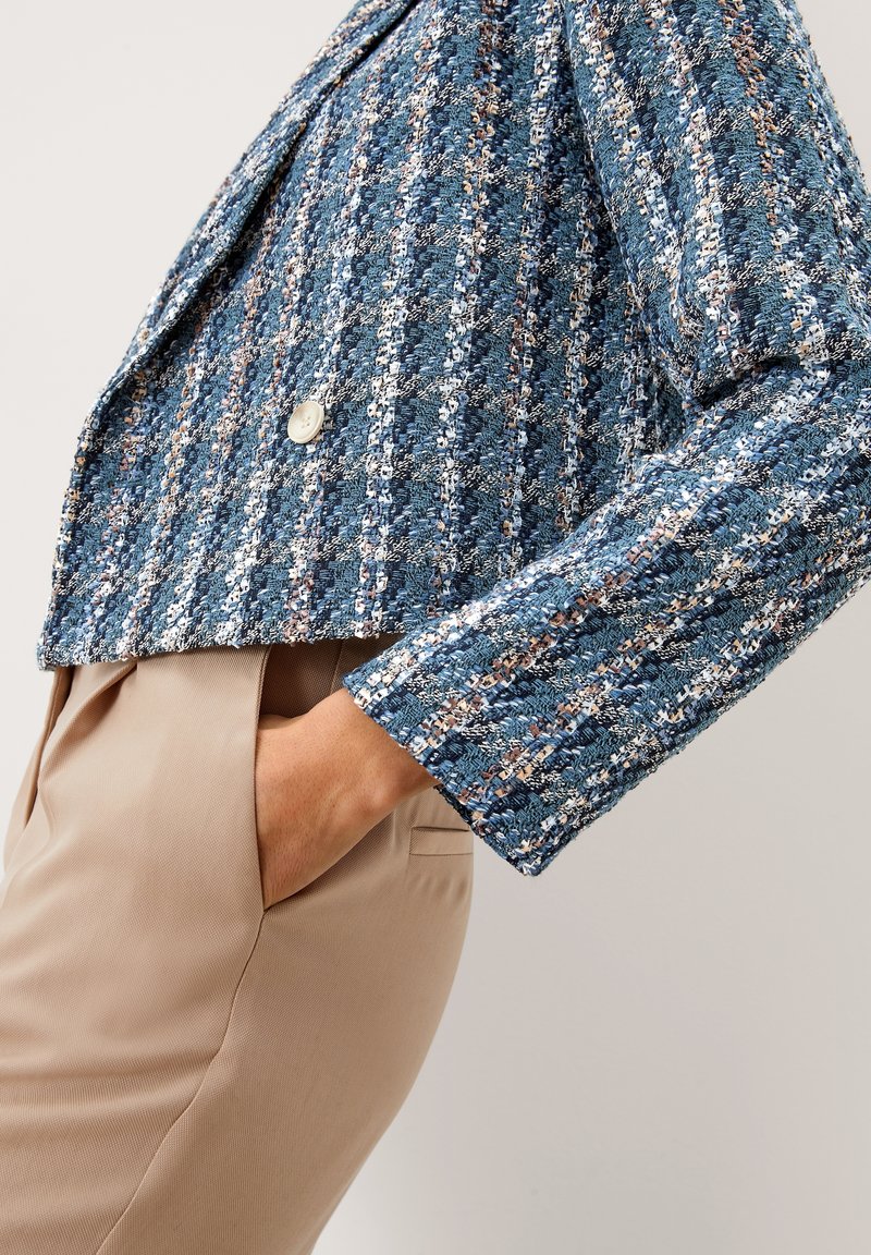 Damen Leichte Jacken | s.Oliver BLACK LABEL Blazer light blue check/hellblau - LW34498 Damen Leichte Jacken | s.Oliver BLACK LABEL Blazer light blue check/hellblau - LW34498