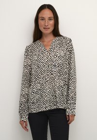 Kaffe - Blouse - turtledove black graphic dot Miniatuurafbeelding 1