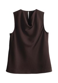 REGULAR FIT WATERFALL - Camicetta - dark espresso