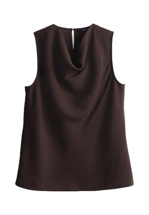 someday. REGULAR FIT WATERFALL - Blouse - dark espresso