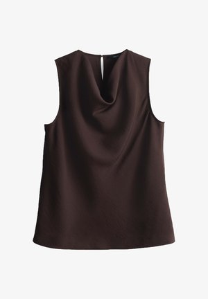 someday., REGULAR FIT WATERFALL - Bluse - dark espresso
