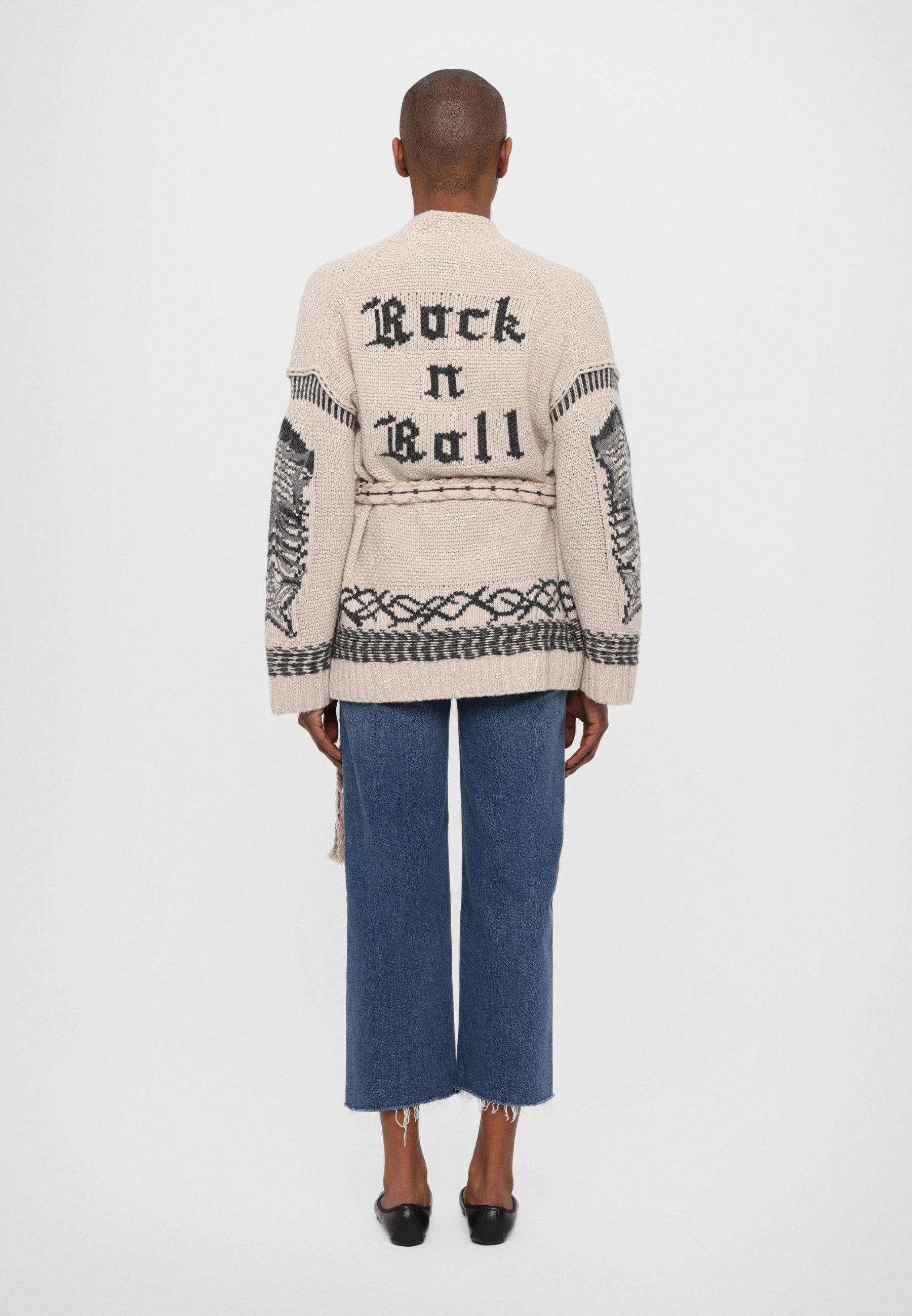 zadig & voltaire　ベージュニット Zadig & Voltaire Miss CP Skull Cashmere Sweater (Creme