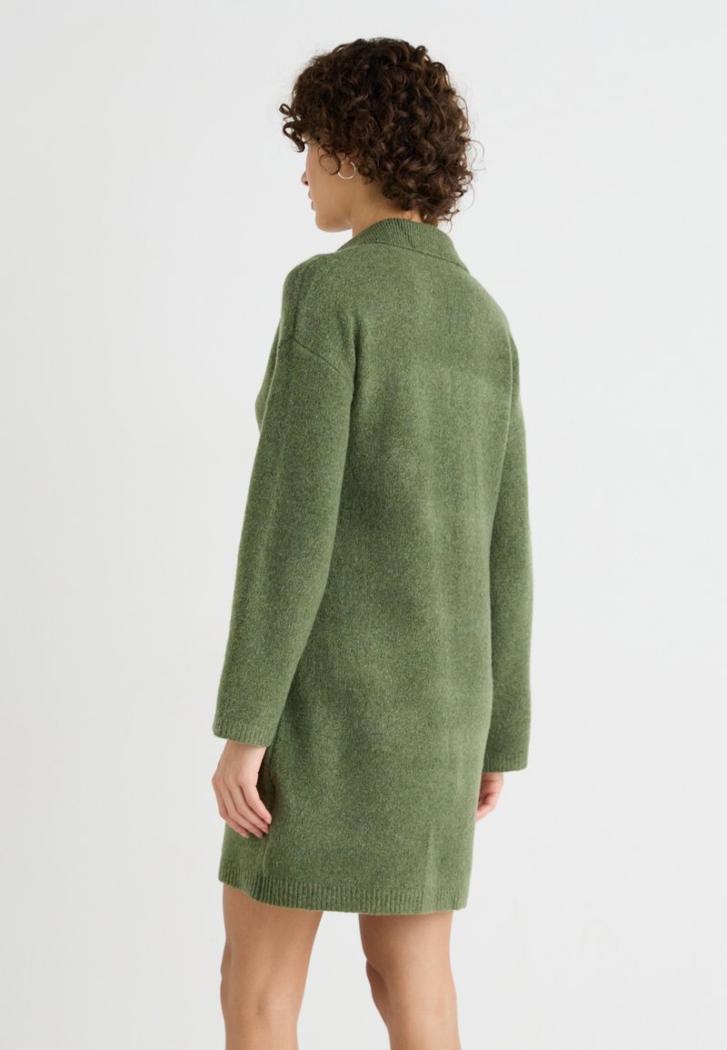 Abercrombie & Fitch NOTCH NECK MINI DRESS - Jumper dress - thyme heather/ green - Zalando.ie Abercrombie & Fitch NOTCH NECK MINI DRESS - Jumper dress - thyme heather/ green - Zalando.ie