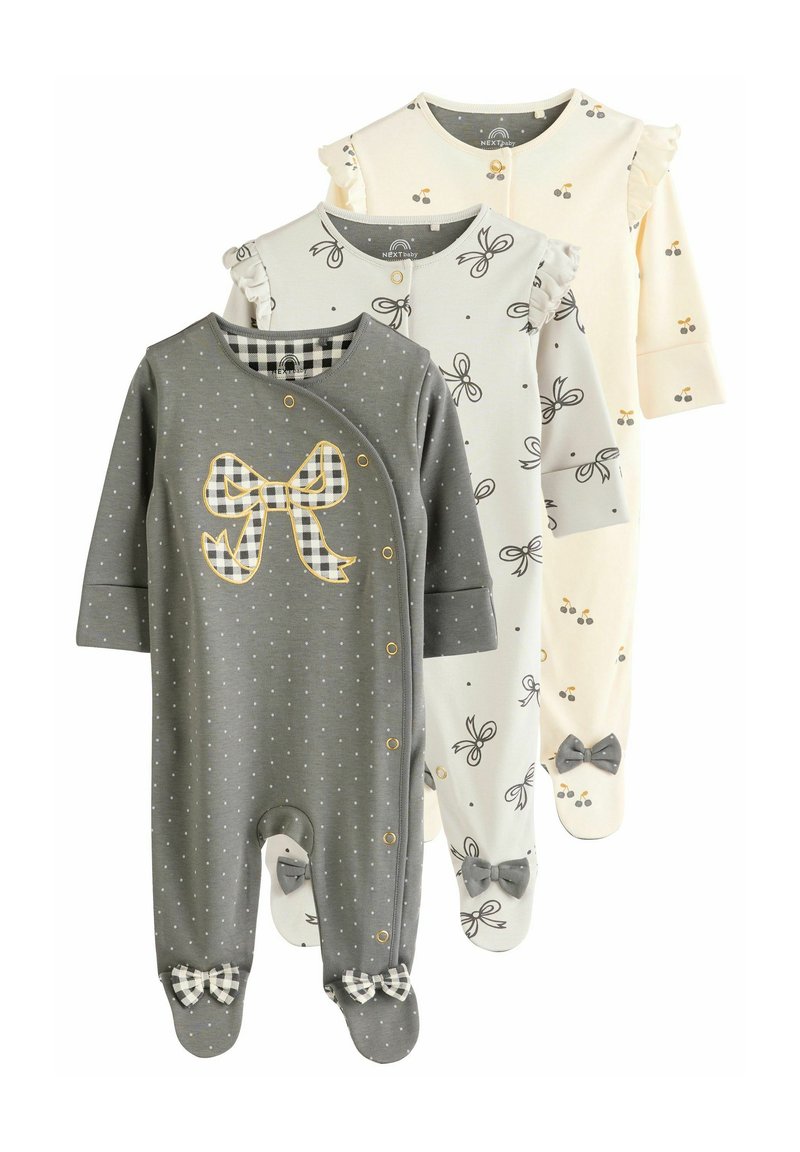Next EMBROIDERED DETAILS 3 PACK - REGULAR FIT - Overal na spanie - grey