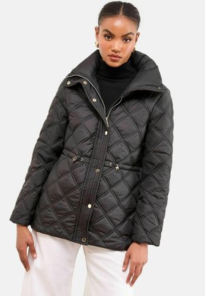 REGULAR FIT SHORT FUNNEL NECK QUILTED  - Žieminė striukė - black
