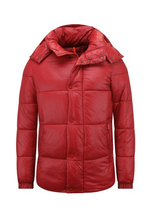 Local Fanatic, PUFFERJAS - JASSEN WINTER CAPUCHON - GRNW - GROEN - 8055 - Winterjas - rood
