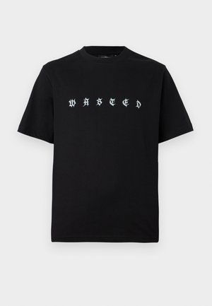 SHARD UNISEX - Nyomott mintás póló - black