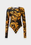 SIDE CURLY PLACHET - Long sleeved top - black/gold-coloured