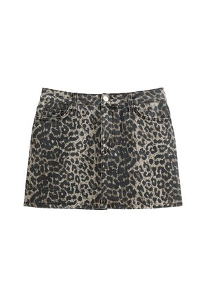 New Look LEOPARD - Falda acampanada - brown pattern