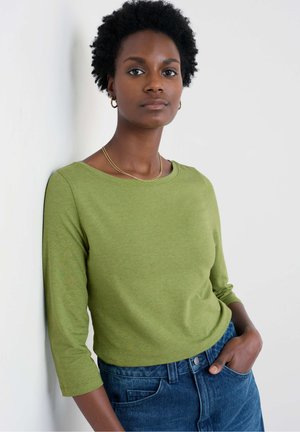 Seasalt Cornwall 3/4 EASEL - Long sleeved top - green aloe