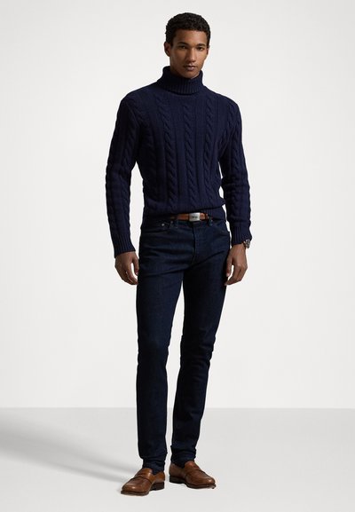 Polo Ralph Lauren CABLE KNIT WOOL CASHMERE JUMPER UNISEX - Camisola - hunter navy