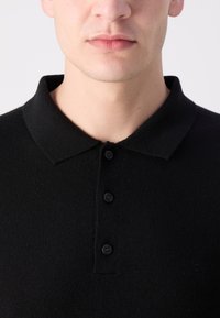 Calvin Klein POLO SWEATER - Pullover - black