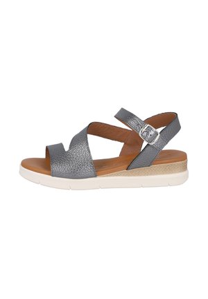 Garzón, SANDALIAS PLANAS - Sandalias de cuña - plomo