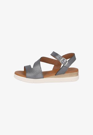 Garzón, SANDALIAS PLANAS - Sandalias de cuña - plomo