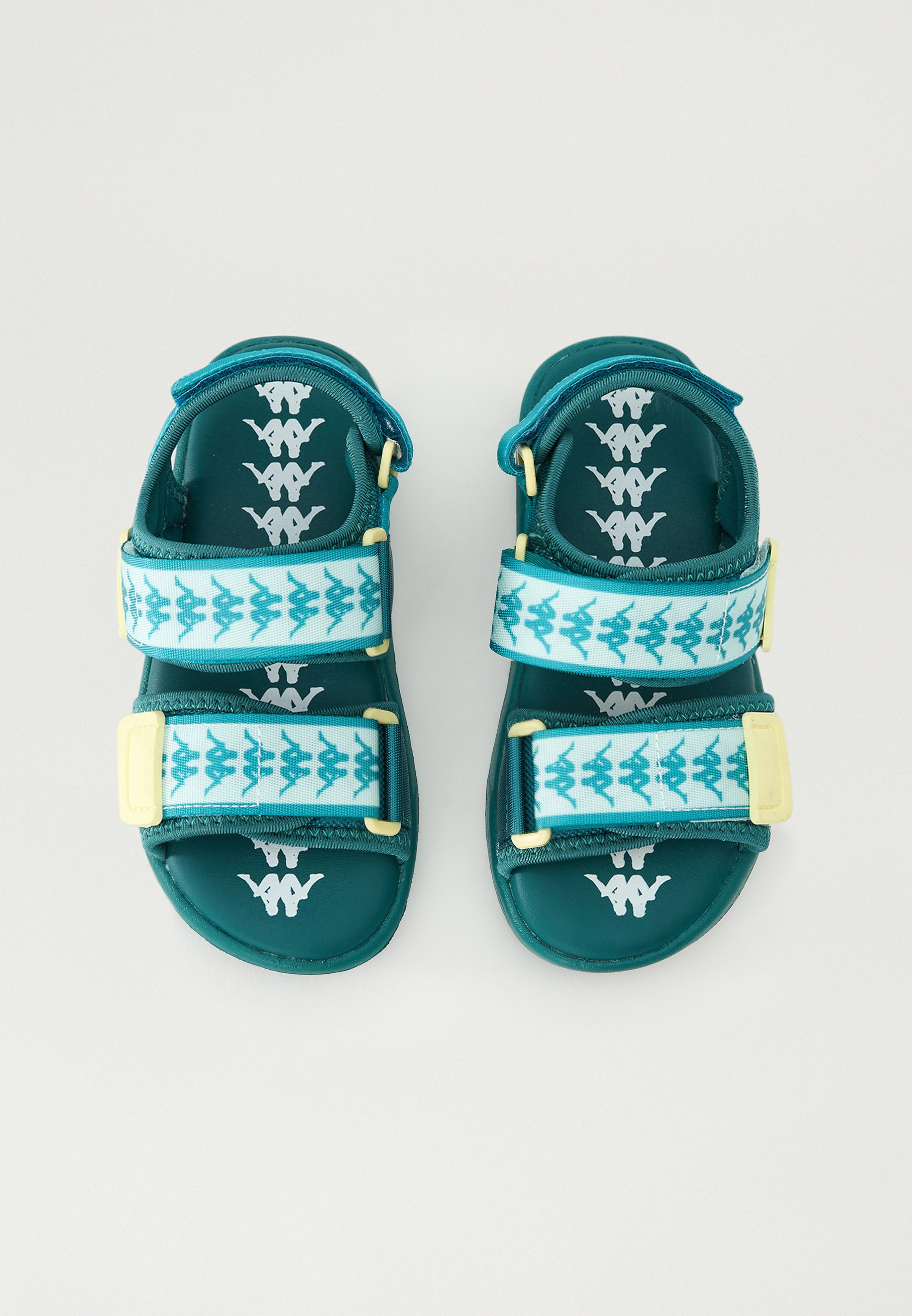 Kappa 222 BANDA ASTER 7 KID UNISEX - Sandals - green/azure/yellow
