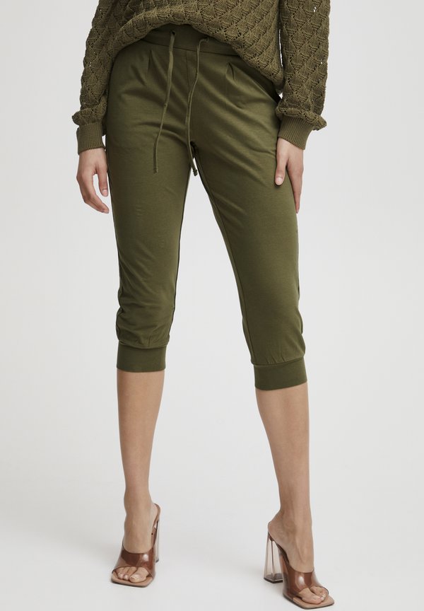 BYPANDINA - Tracksuit bottoms - burnt olive