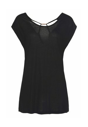 LASCANA, RUNDHALS - Basic T-shirt - schwarz