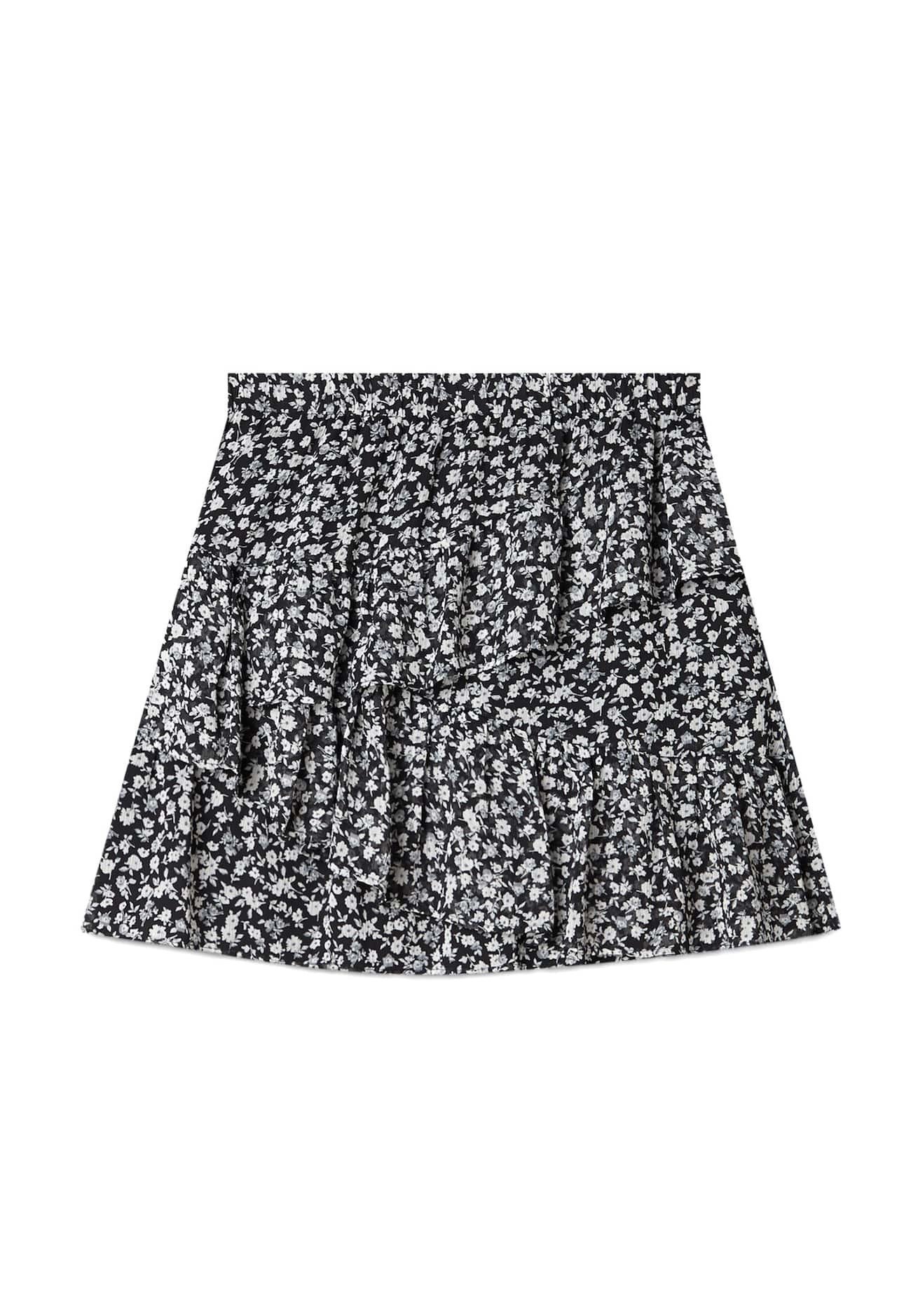 Mini skirt, black and white