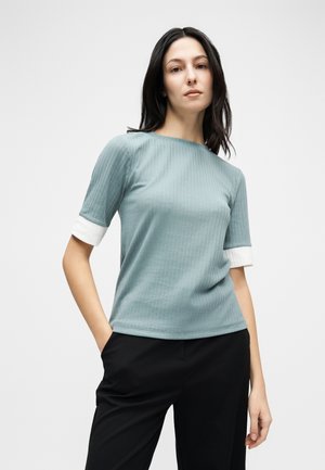 2 PACK - Basic T-shirt - black/white/trooper