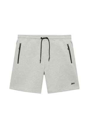 PULL&BEAR, REGULAR FIT JOGGER - BERMUDA SHORTS - Pantalon de survêtement - light grey