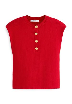 Next GOLD BUTTON - Tricou basic - red