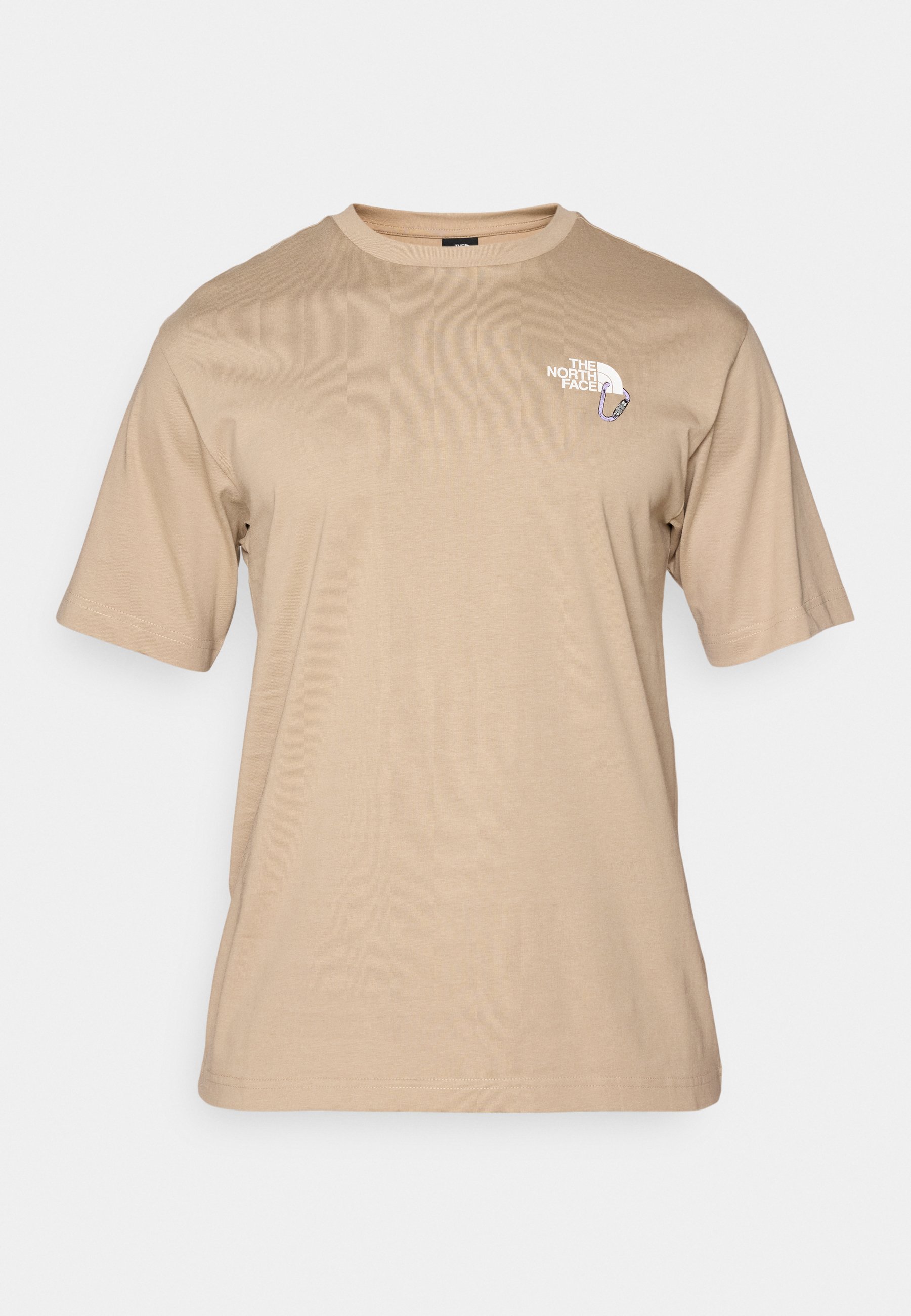 【THE NORTH FACE】EXPLORE CARABINER半袖Tシャツ/mushroom grey Unisex Explore Carabiner Relaxed T-Shirt | The North Face FI