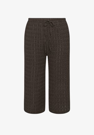 Yours Clothing, CROPPED TROUSERS - TROUSER - Stoffhose - chocolate