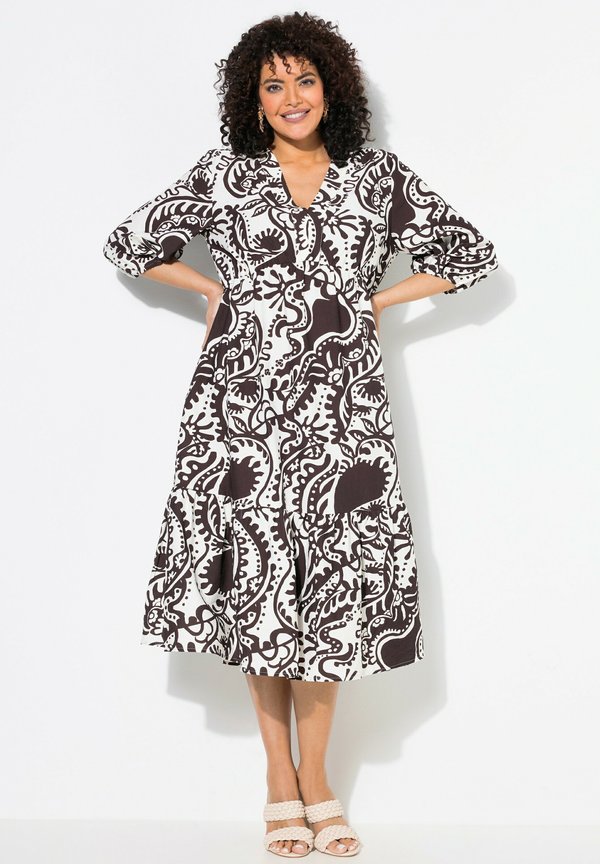 PAISLEY FLOUNCE PANEL - Freizeitkleid - mahogany