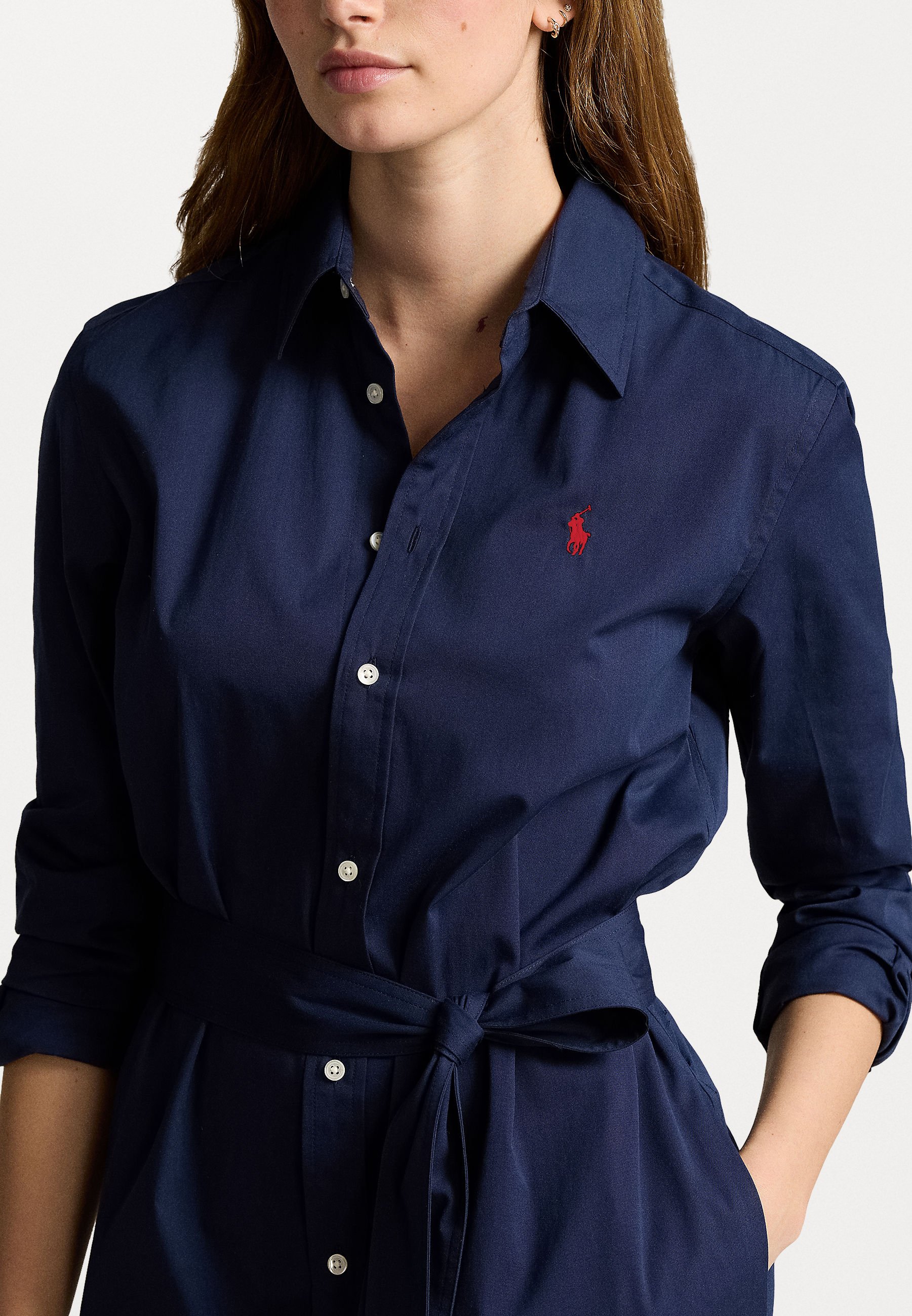 ★関税送料無料 RALPH Belted Cotton Midi Shirtdress Belted Cotton Midi Shirtdress