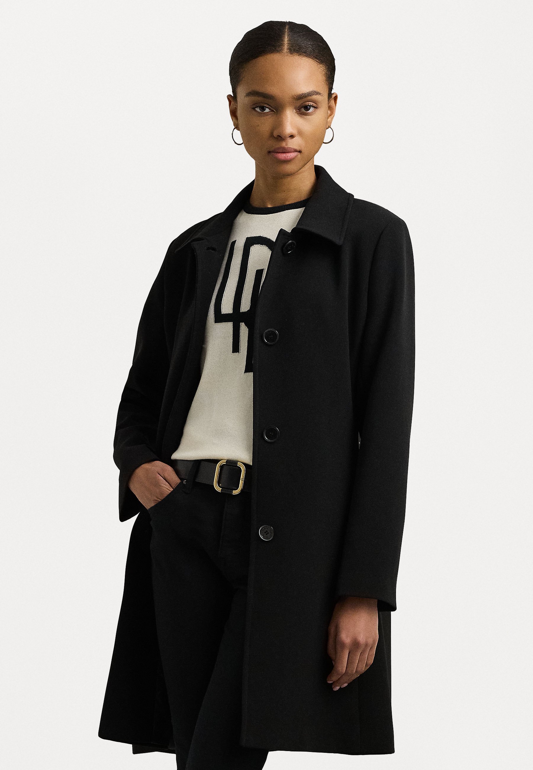 COMPACT COTTON TWILL BALMACHAN COAT（DOUBLE FACE CASHMERE  