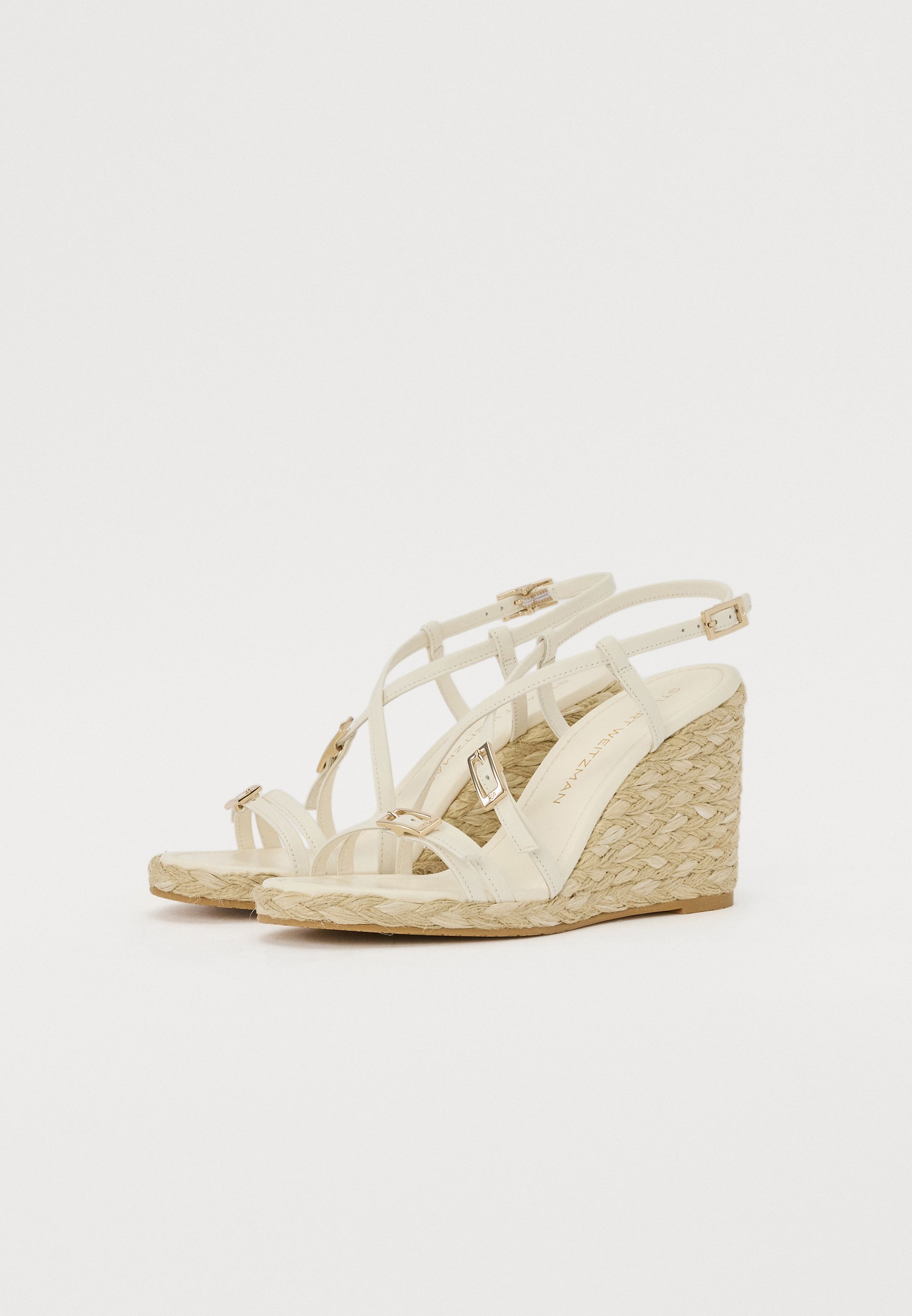 Stuart Weitzman GEORGIE - Wedge sandals - cream/natural/off-white -  Zalando.co.uk