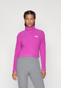 The North Face GLACIER CROPPED ¼ ZIP - Flīsa džemperis - deep mulberry
