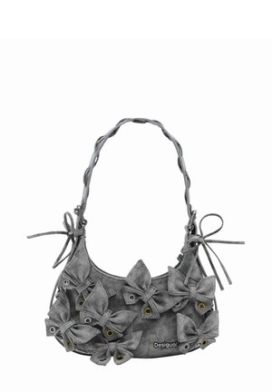 SMALL WITH APPLIQUÉS - Kabelka - gray